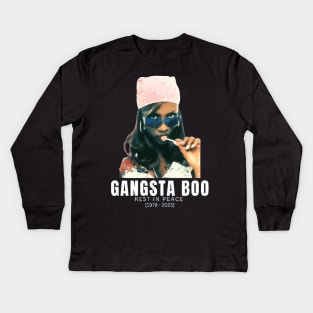 grey gangsta Kids Long Sleeve T-Shirt